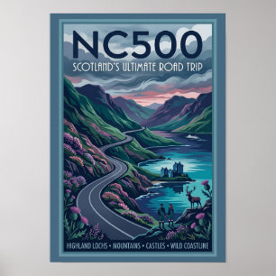 NC500 Schotland's ultieme roadtrip reisposter Poster