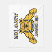 NC A&T Aggies Aggie Bulldog | Fleece Deken (Voorkant)