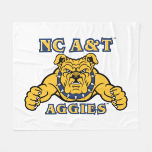 NC A&T Aggies Aggie Bulldog   Fleece Deken