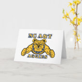 NC A&T Aggies Aggie Bulldog | Kaart (Gele Bloem)