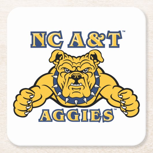 NC A&T Aggies Aggie Bulldog | Kartonnen Onderzetters (Voorkant)