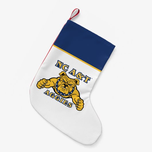 NC A&T Aggies Aggie Bulldog | Kleine Kerstsok (Voorkant (Hangend))