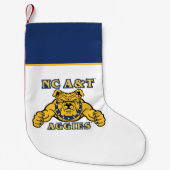 NC A&T Aggies Aggie Bulldog | Kleine Kerstsok (Voorkant)