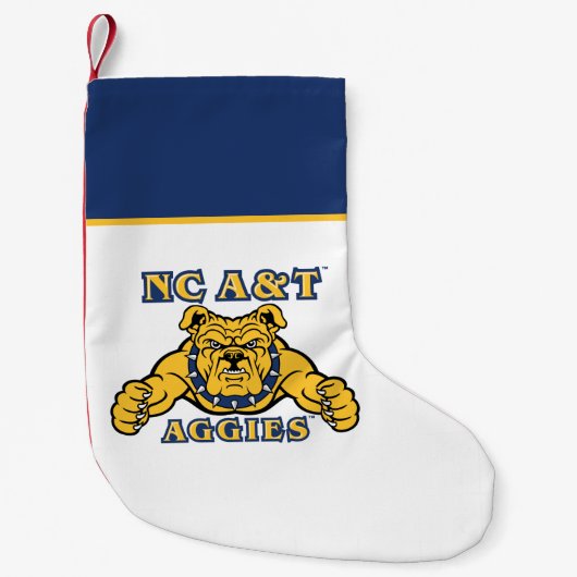 NC A&T Aggies Aggie Bulldog | Kleine Kerstsok (Voorkant)