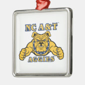 NC A&T Aggies Aggie Bulldog | Metalen Ornament (Links)