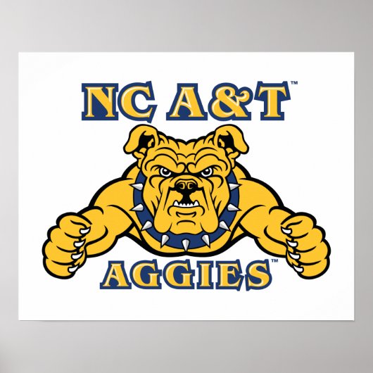 NC A&T Aggies Aggie Bulldog | Poster (Voorkant)