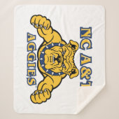 NC A&T Aggies Aggie Bulldog | Sherpa Deken (Voorkant)