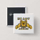 NC A&T Aggies Aggie Bulldog | Vierkante Button 5,1 Cm (Voorkant /achterkant)