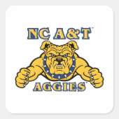 NC A&T Aggies Aggie Bulldog | Vierkante Sticker (Voorkant)