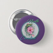 NC Anole & Hibiscus Ronde Button 5,7 Cm (Voorkant /achterkant)