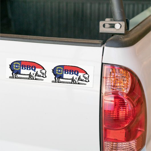 NC BBQ-bumpersticker Bumpersticker (Op Truck)