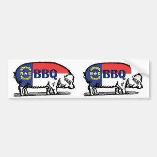 NC BBQ-bumpersticker Bumpersticker