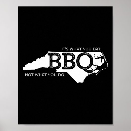 NC BBQ Wat je eet Poster (Voorkant)