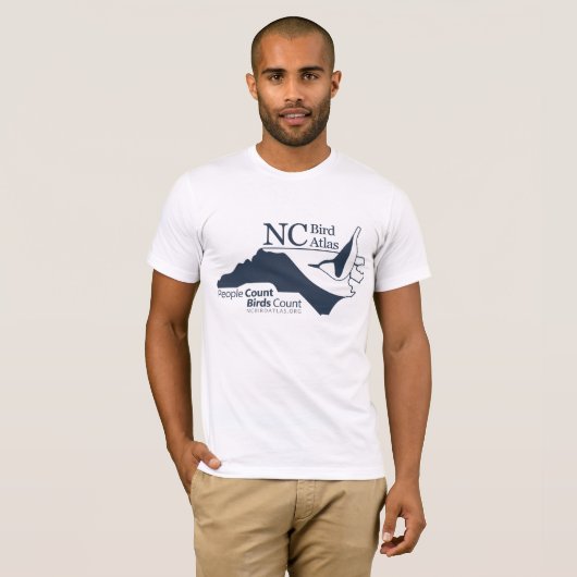 NC Bird Atlas - T-shirt Large Logo (Voorkant volledig)