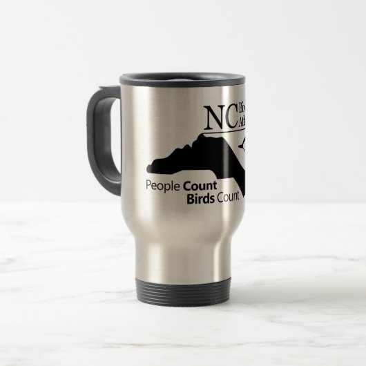 NC Bird Atlas Travel Mug, 15 oz Reisbeker (Voorkant links)