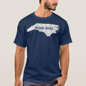 NC Craft Beer Drinker Drink Local T-shirt (Voorkant)