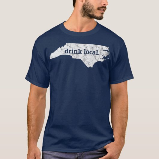 NC Craft Beer Drinker Drink Local T-shirt (Voorkant)
