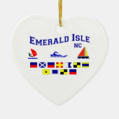 NC Emerald Isle SIG FL Keramisch Ornament (Voorkant)