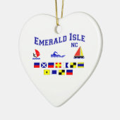 NC Emerald Isle SIG FL Keramisch Ornament (Links)