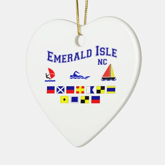 NC Emerald Isle SIG FL Keramisch Ornament (Links)