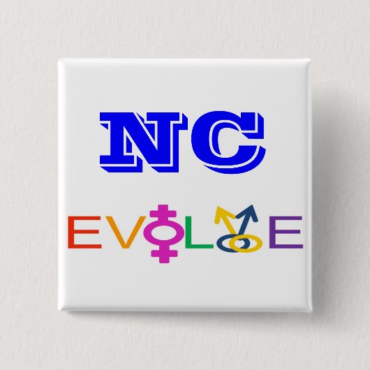 NC Evolve Vierkante Button 5,1 Cm (Voorkant)