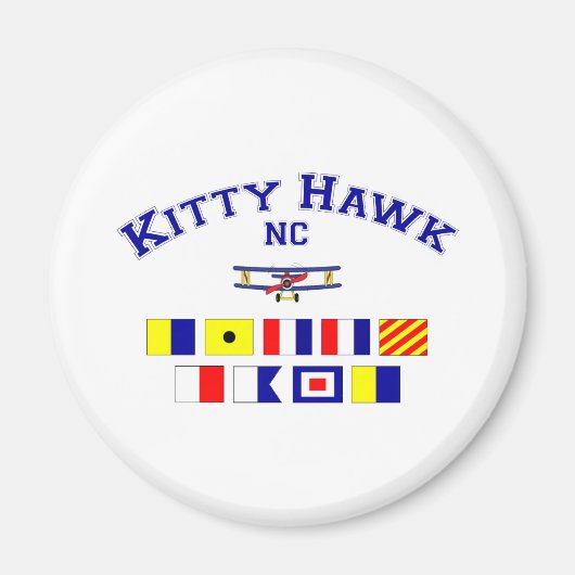 NC Kat Hawk Signal Flags Magneet (Voorkant)