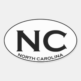 NC - North Carolina Ovale Sticker