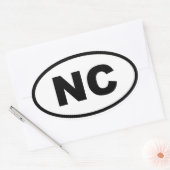 NC North Carolina Ovale Sticker (Envelop)