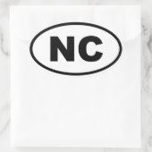 NC North Carolina Ovale Sticker (Tas)