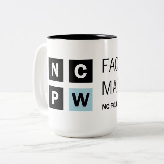 NC Policy Watch: Feitelijke feiten | Mok (Voorkant links)