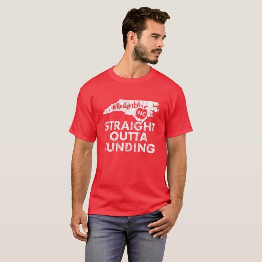 NC Red for Ed - North Carolina Teacher Strike T-shirt (Voorkant volledig)