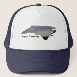 NC Roze Blauwe Lucht Met Bomen Cap/Hoeden Trucker Pet