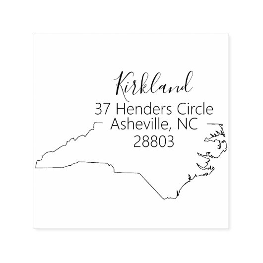 NC | Staat van North Carolina Retouradresstempel Zelfinktende Stempel (Design)