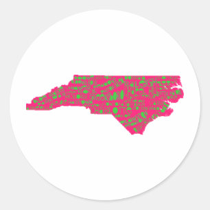 NC-steden Ronde Sticker