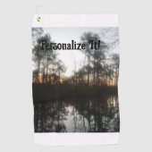 NC Sunrise Rustiek Landschap Golfhanddoek (Voorkant)