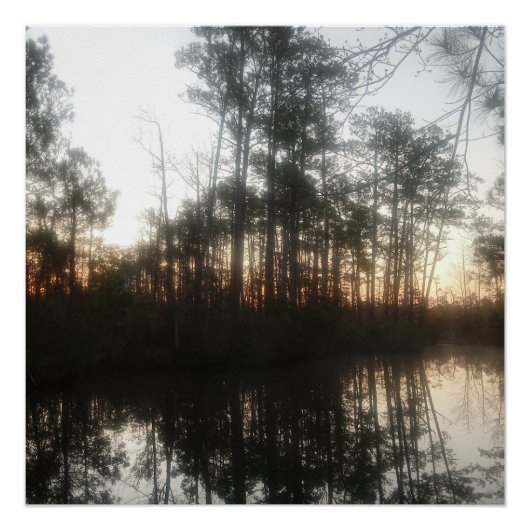 NC Sunrise Rustiek Landschap Perfect Poster (Voorkant)