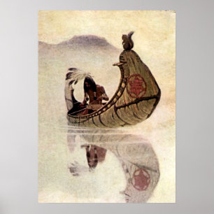 NC Wyeth Historical Painting Hiawatha Poster