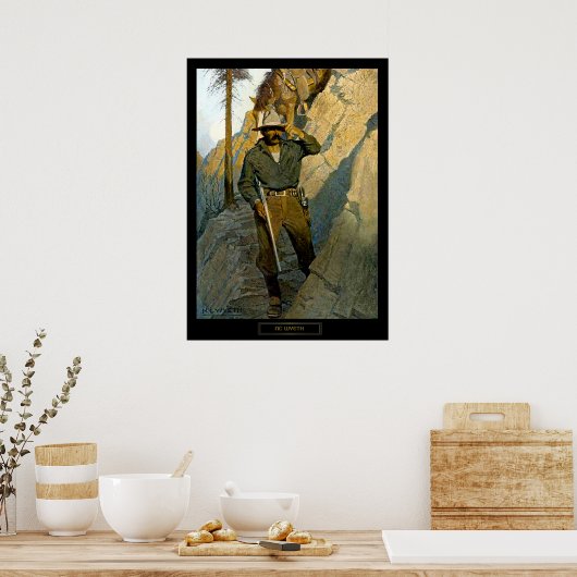 NC Wyeth Historical Painting "The Sheriff" Poster (Keuken)
