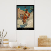 NC Wyeth historisch schilderij "De rodeo" Poster (Keuken)
