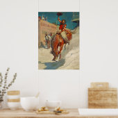 NC Wyeth historisch schilderij "De rodeo" Poster (Keuken)