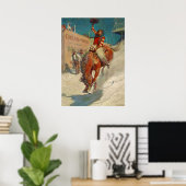NC Wyeth historisch schilderij "De rodeo" Poster (Thuiskantoor)