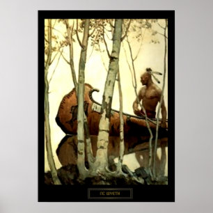 NC Wyeth historische schilderij Indian Canoe #2 Poster