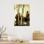 NC Wyeth historische schilderij Indian Canoe #2 Poster (Keuken)