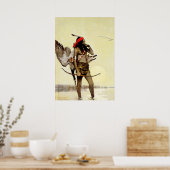 NC Wyeth Historische Schildering Inheemse Jacht op Poster (Keuken)