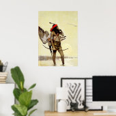 NC Wyeth Historische Schildering Inheemse Jacht op Poster (Thuiskantoor)