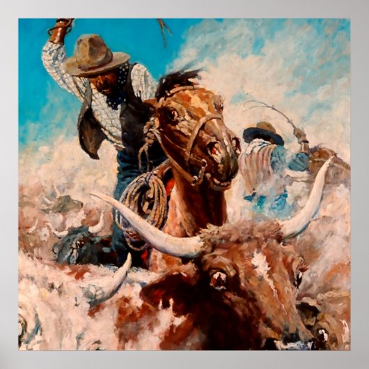 NC Wyeth Painting "Cutting Out" Poster (Voorkant)