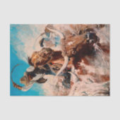 NC Wyeth Painting "Cutting Out" Tissuepapier (Voorkant)