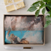 NC Wyeth Painting "Cutting Out" Tissuepapier (Geschenk)