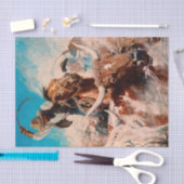 NC Wyeth Painting "Cutting Out" Tissuepapier (Craft)