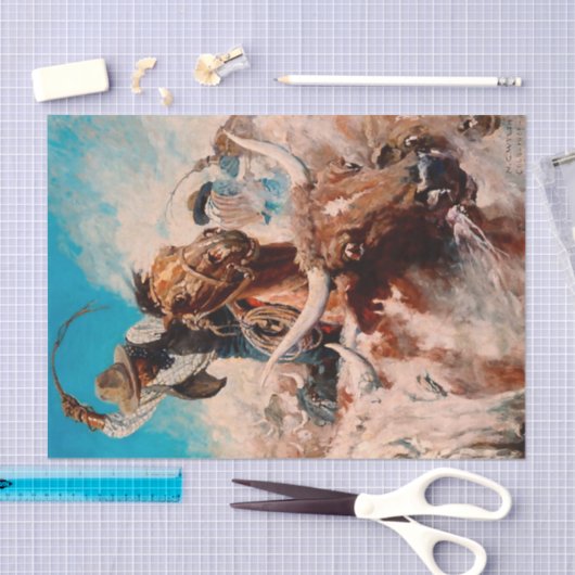 NC Wyeth Painting "Cutting Out" Tissuepapier (Craft)